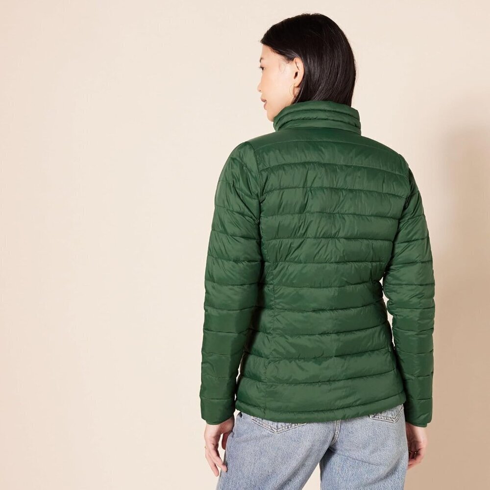 Womens Lightweight Long-Sleeved Water-Resistant Packable Puffer Jacket - Picture 3 of 8